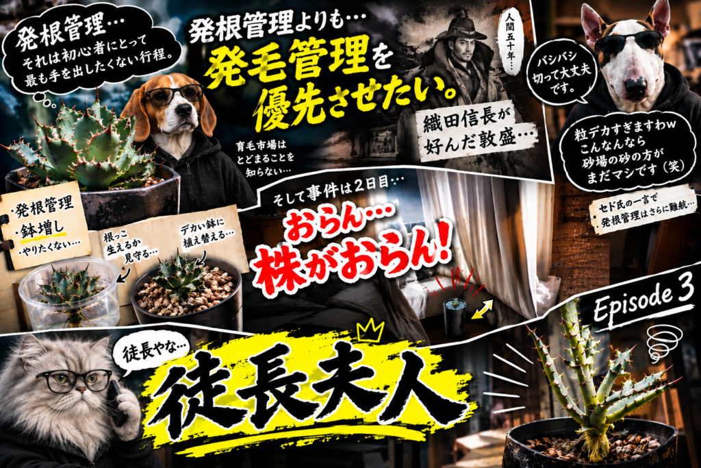 アガベの発根管理を初心者がやってみた