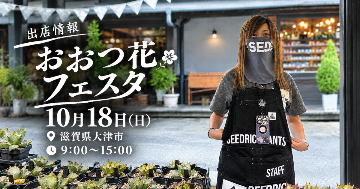 出店情報 おおつ花フェスタ 10月18日 (滋賀県大津市) 9:00〜15:00