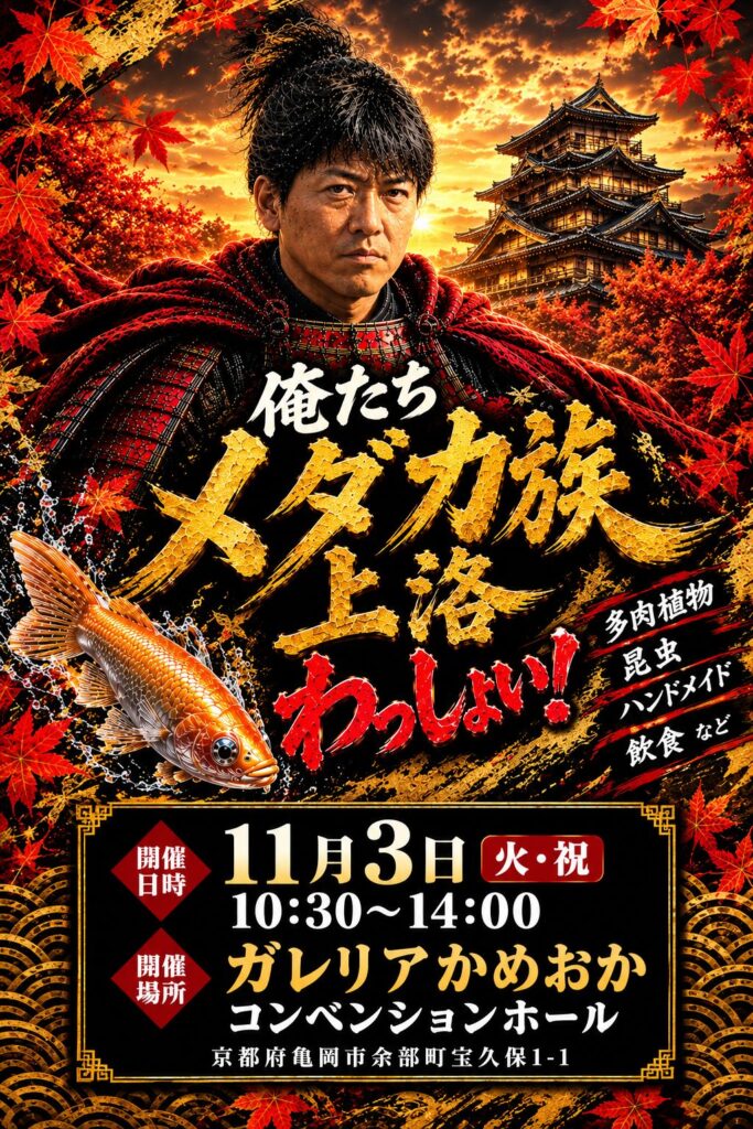 俺たちメダカ族上洛わっしょい！2026 秋
